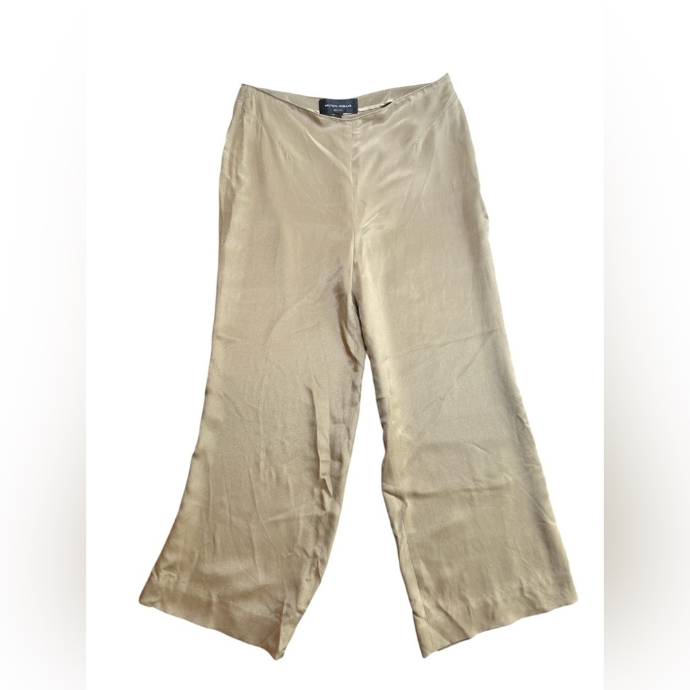 Elegant Wide-Leg Silk Pants